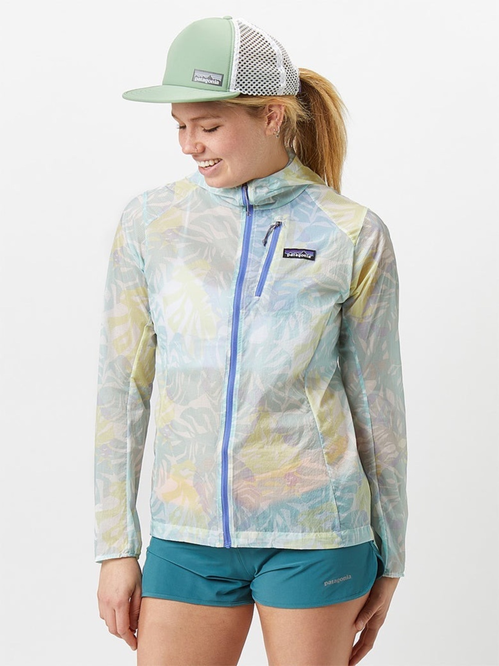 Patagonia Women's Lightweight Printed Windbreaker Jacket - Pastel Floral